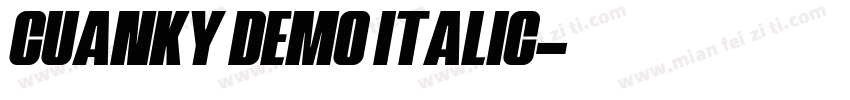 Cuanky Demo italic字体转换